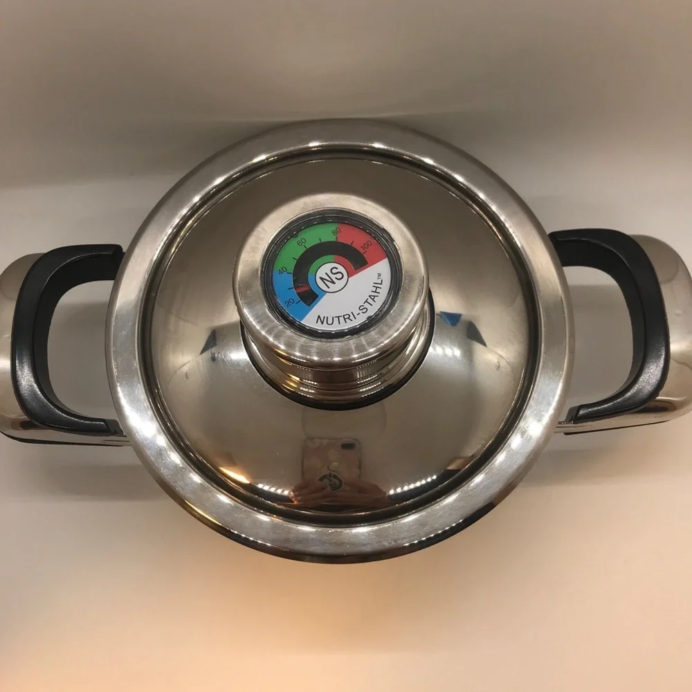 Nutri Stahl Nutri Thermic 24 Element Stainless 1 Qt Saucepan Mini Pot w Lid